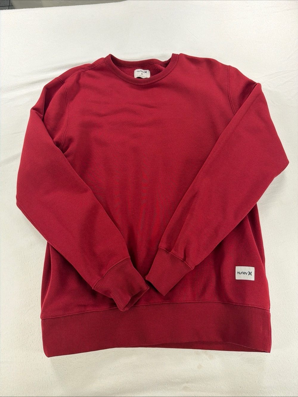 Hurley Red Crewneck Sweatshirt - Men's Casual Pullover